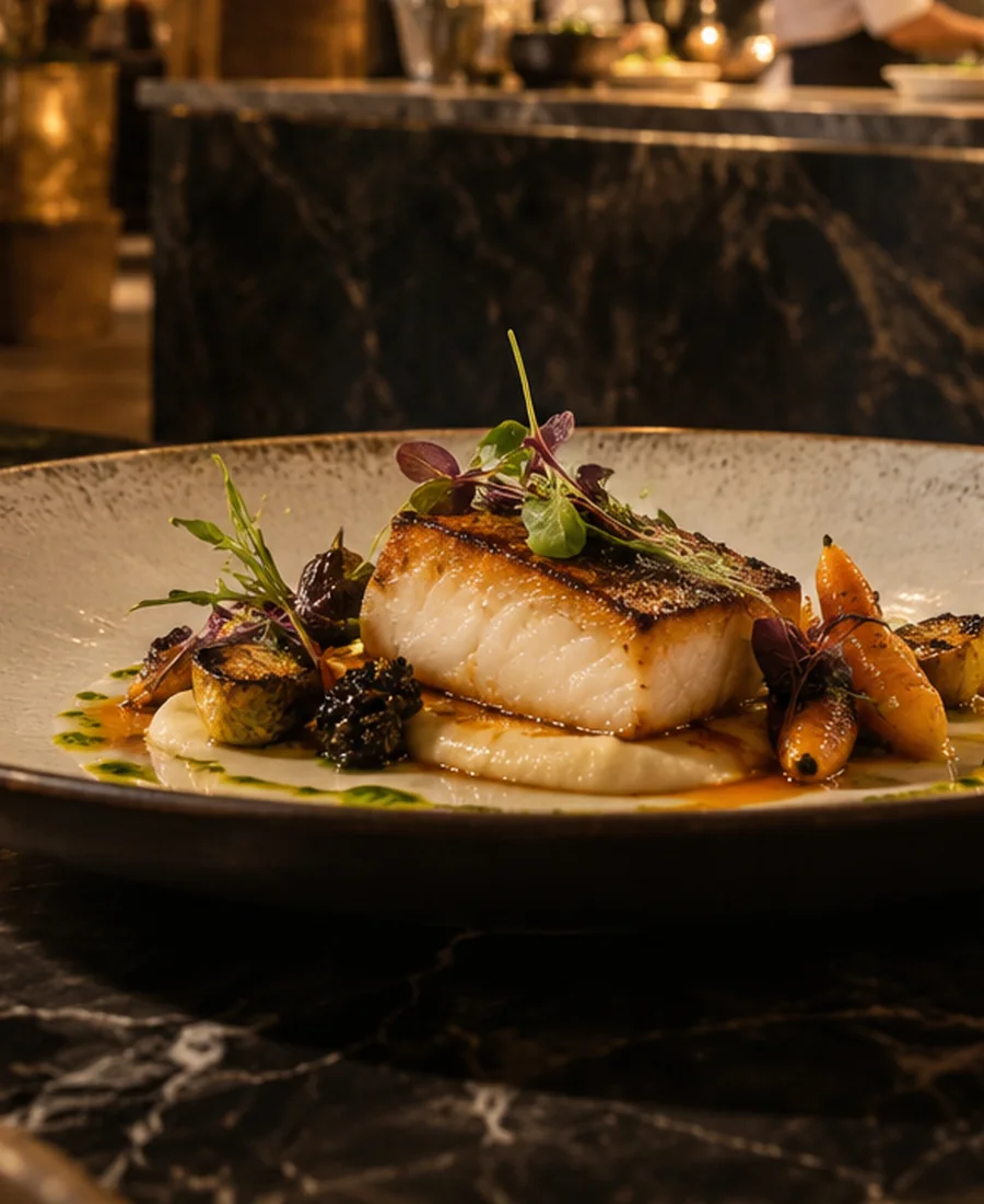 Plato de alta gastronomía