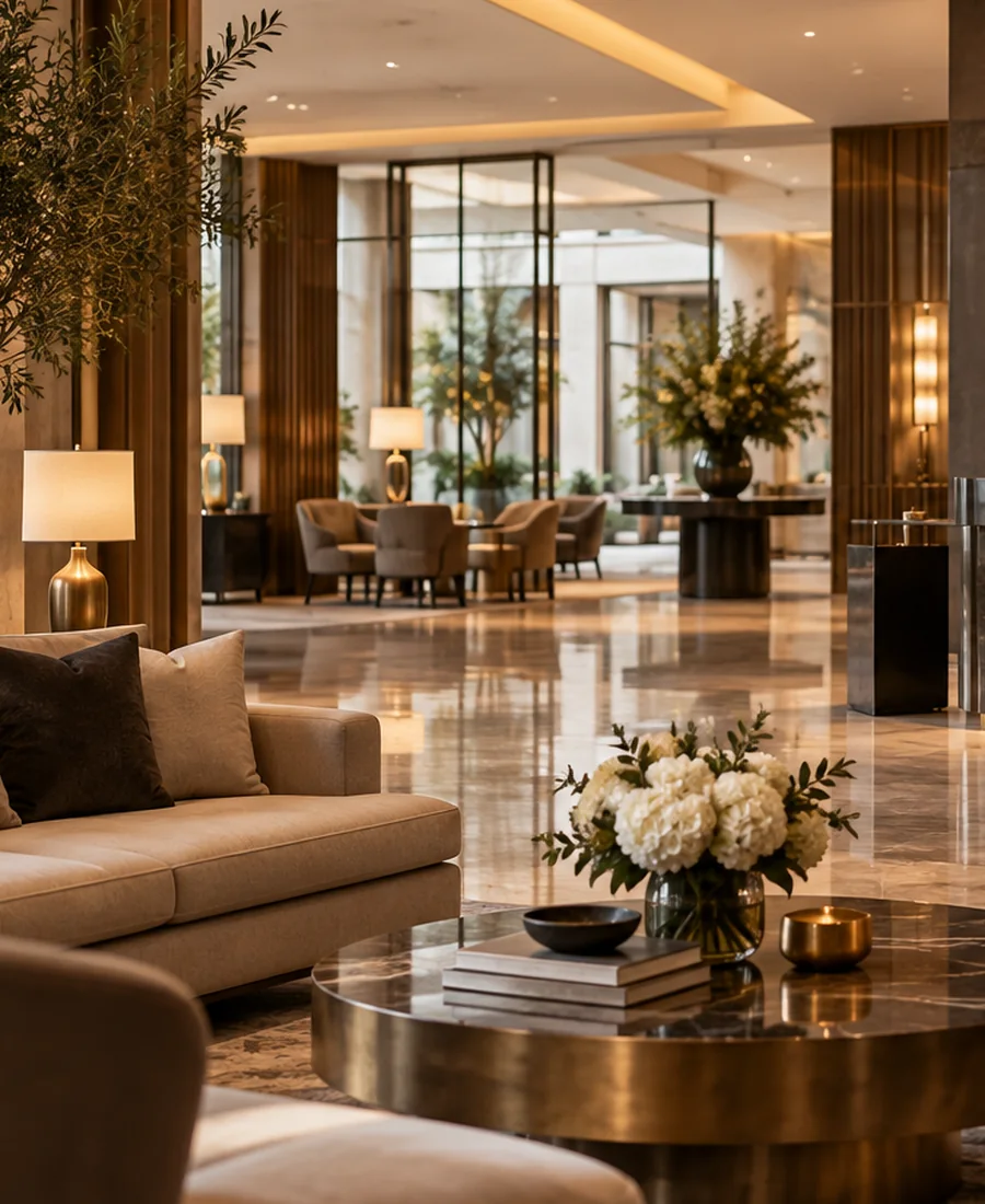 Área de lobby hotelero