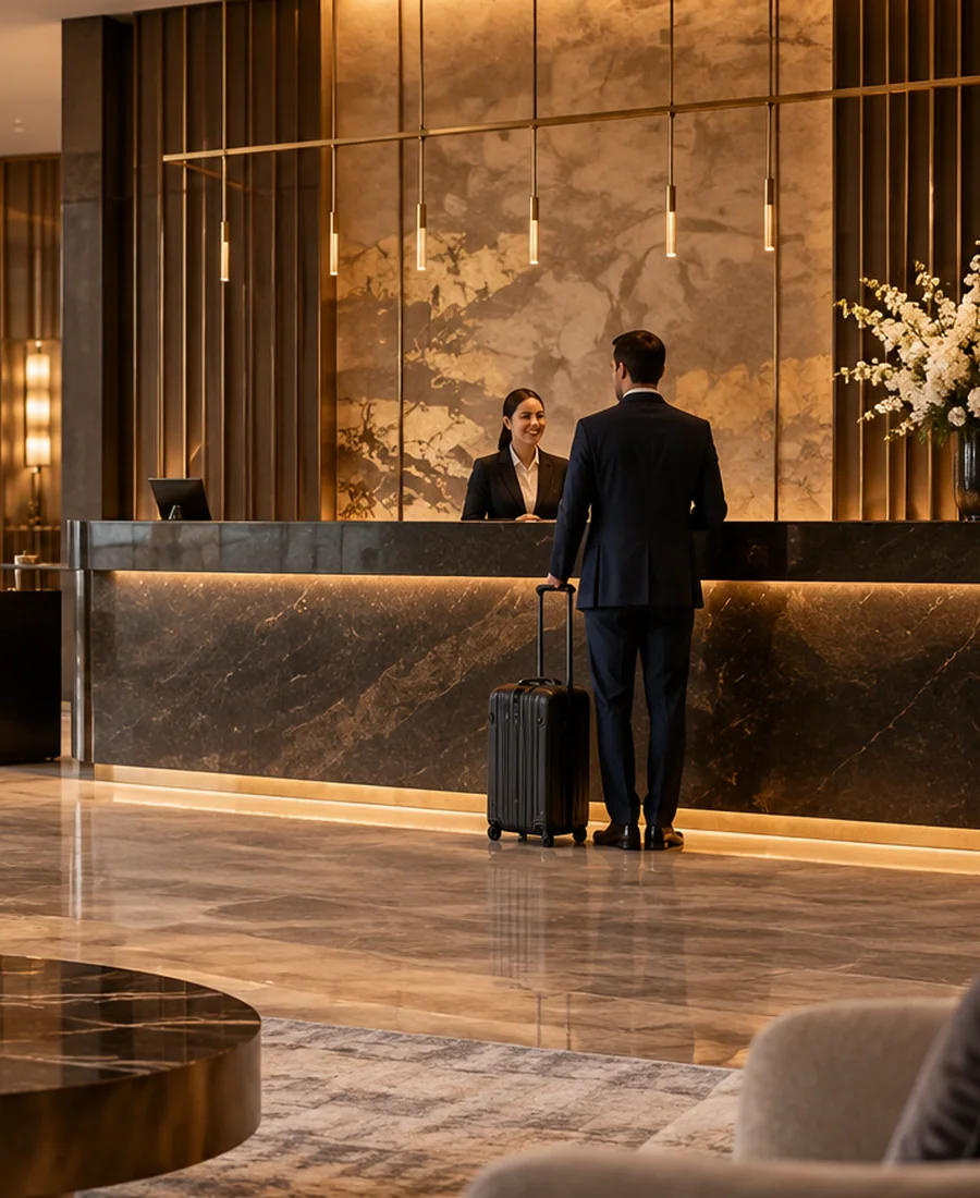 Recepción de hotel